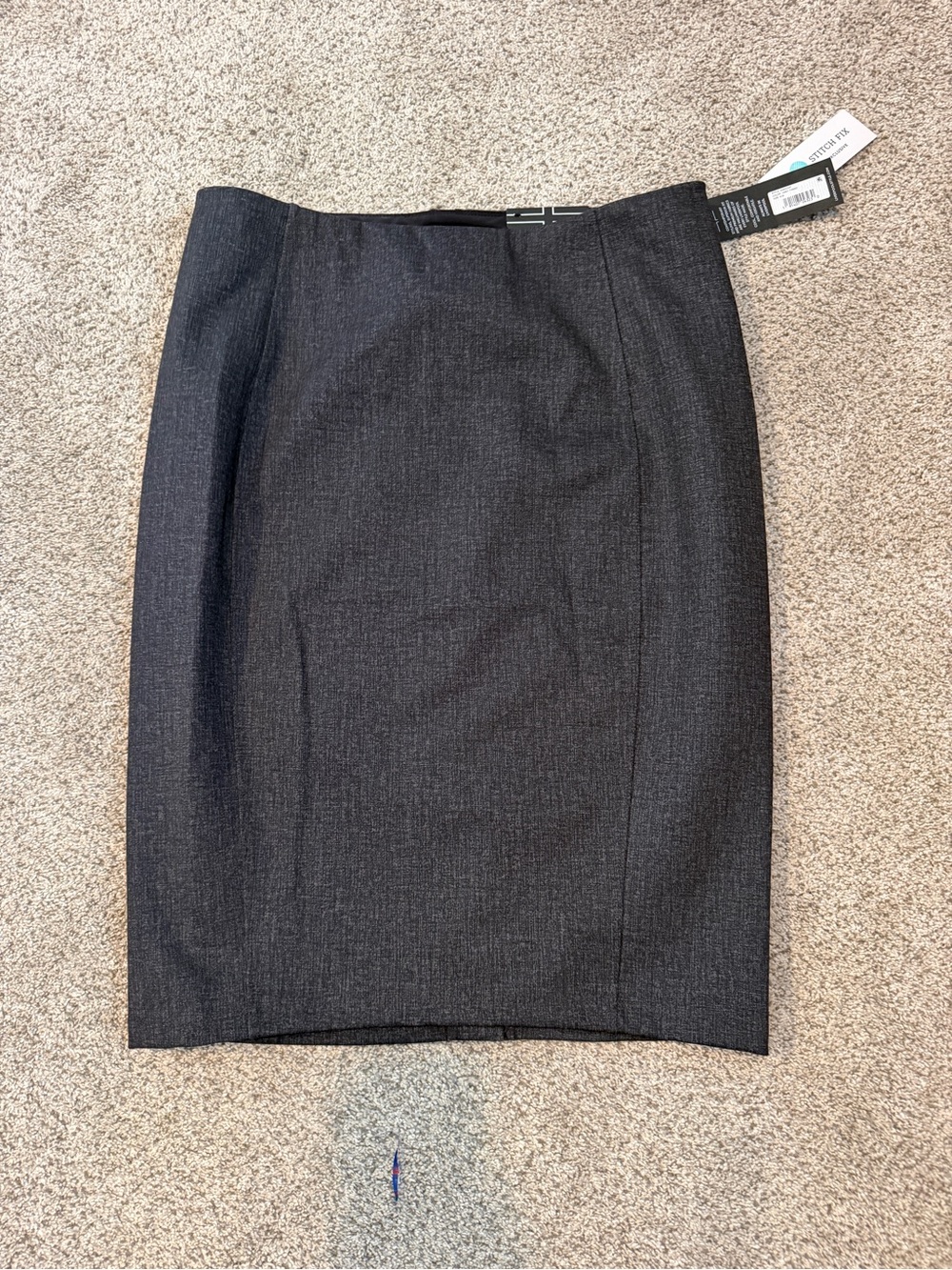 NWT Liverpool Black/Dark Gray Tweed-Printed Pencil Skirt- STRETCH